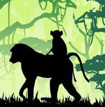 Paneel Wild Shadow apen