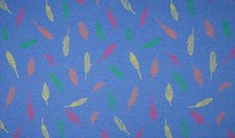 Jersey Melange print met veren