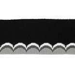 cuff jacquard waves black - ligth grey