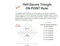 Half square triangle on point ruler